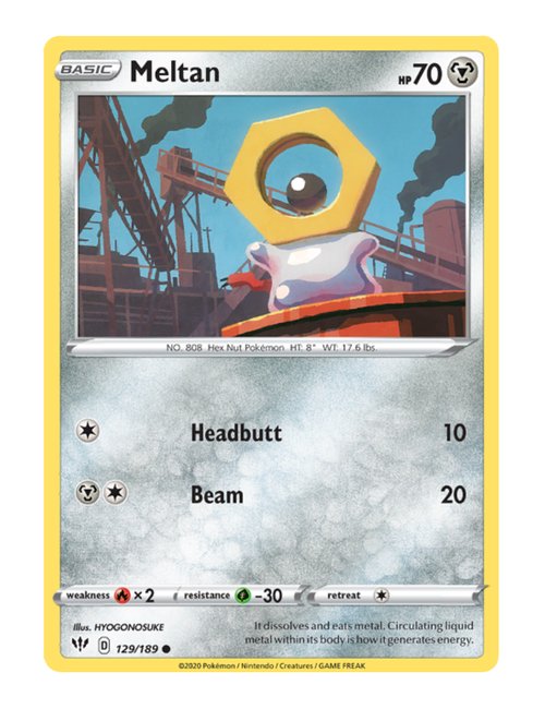 Meltan #129/189 - Darkness Ablaze