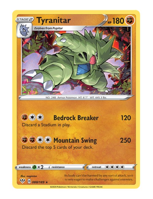 Tyranitar #088/189 Reverse Holo - Darkness Ablaze