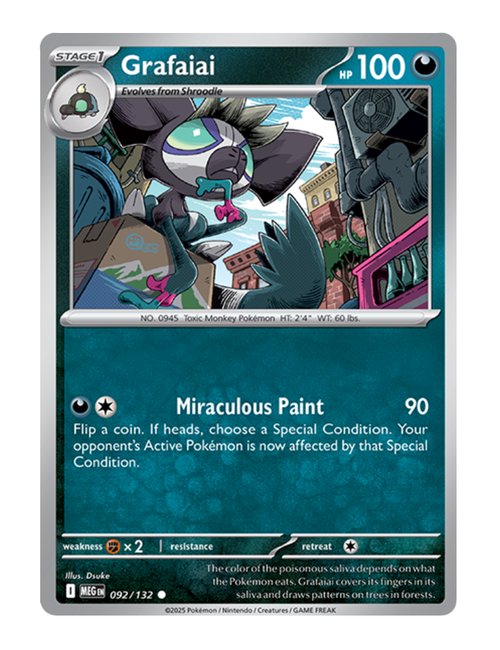 Grafaiai #092/175 Reverse Holo - Mega Evolution
