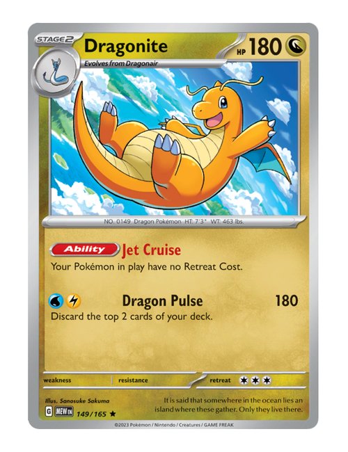 Dragonite #149/165 Reverse Holo - 151