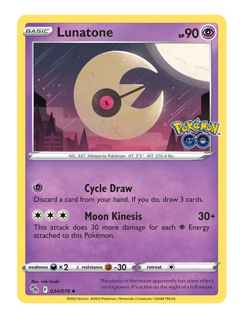 Lunatone #34/078 - Pokemon GO