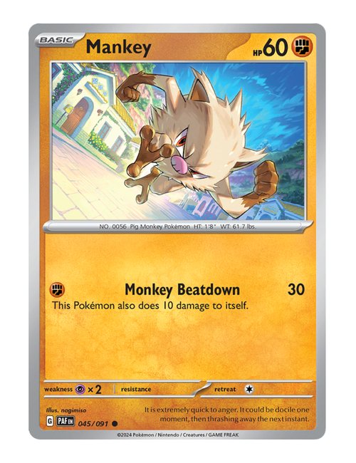 Mankey #045/091 - Paldean Fates