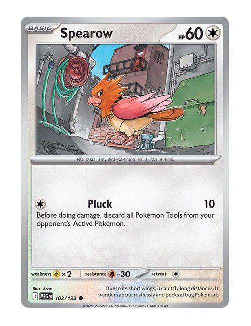 Spearow #102/132Reverse Holo - Mega Evolution