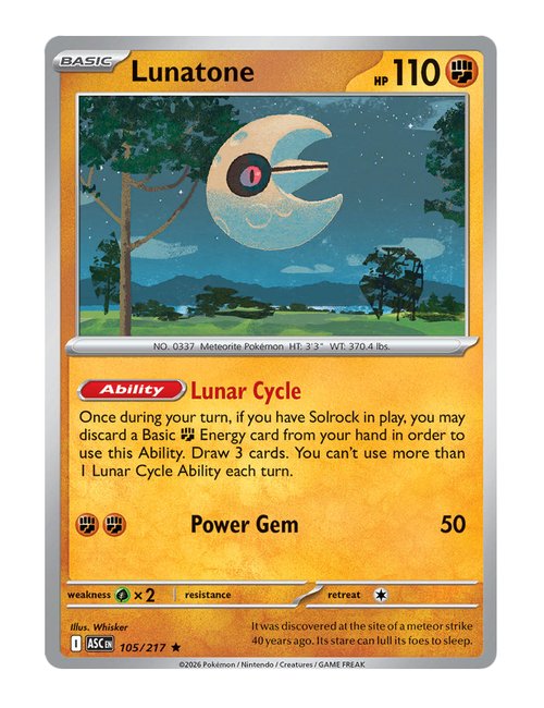 Lunatone #105/217 - Ascended Heroes
