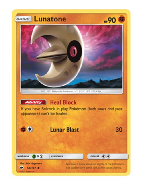 Lunatone #68/147 - Burning Shadows
