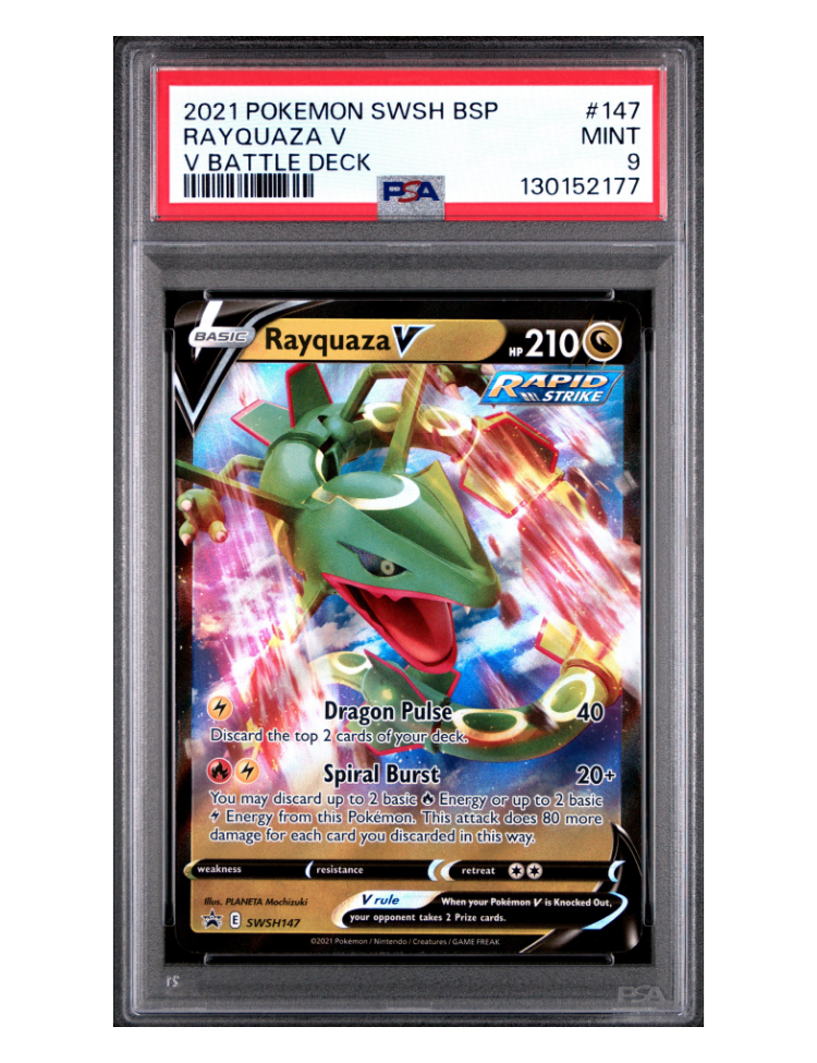Rayquaza V SWSH147 - PSA 9 - Battle Deck