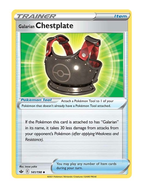 Galarian Chestplate #141/198 - Chilling Reign