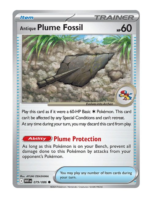 Antique Plume Fossil #079/130 - White Flare