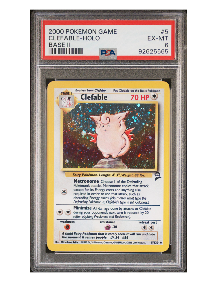 Clefable 5/130 - PSA 6 - Base Set II