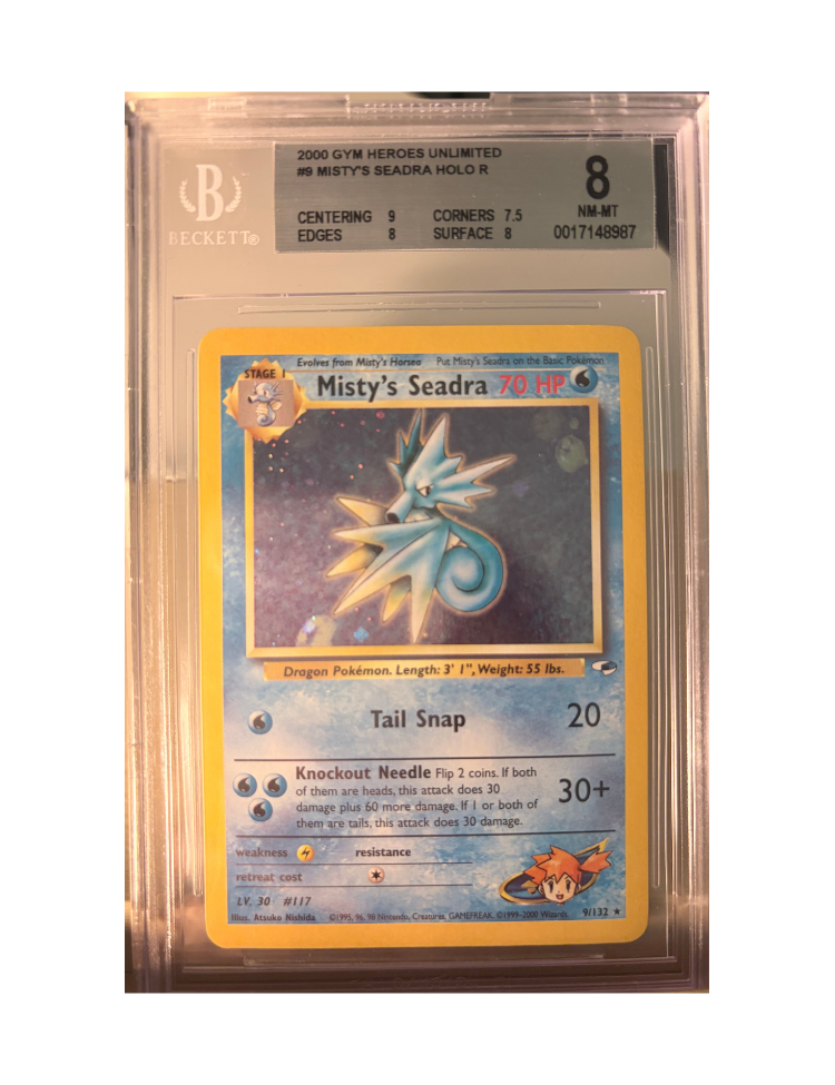 Misty's Seadra 9/132 - BECKETT 8 - Gym Heroes Unlimited