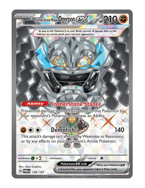Cornerstone Mask Ogerpon ex #199/167 - Twilight Masquerade