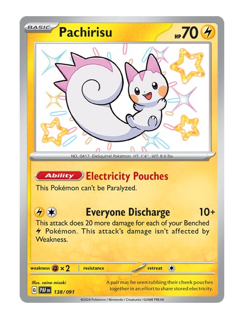 Pachirisu #138/091 - Paldean Fates