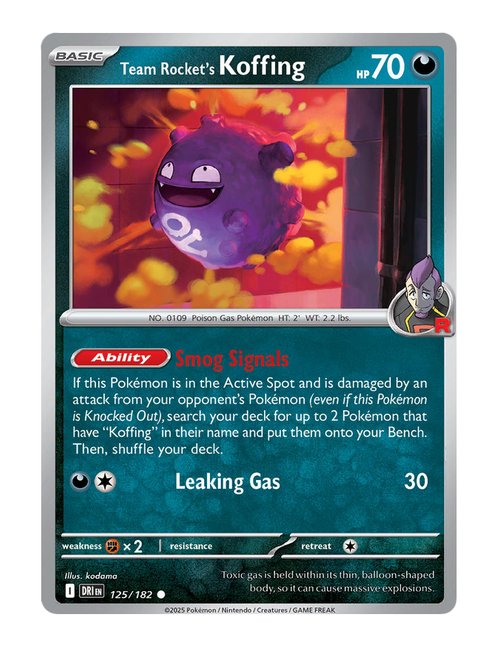 Team Rocket's Koffing #125/182 - Destined Rivals