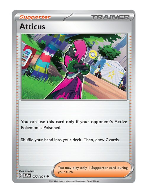 Atticus #077/091 Reverse Holo - Paldean Fates