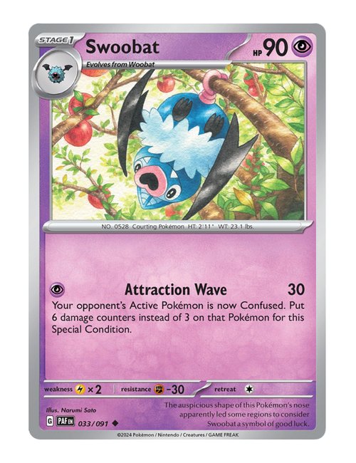 Swoobat #033/091 - Paldean Fates