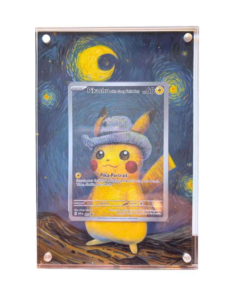 Pikachu with Grey Felt Hat #85 - Çerçeveli