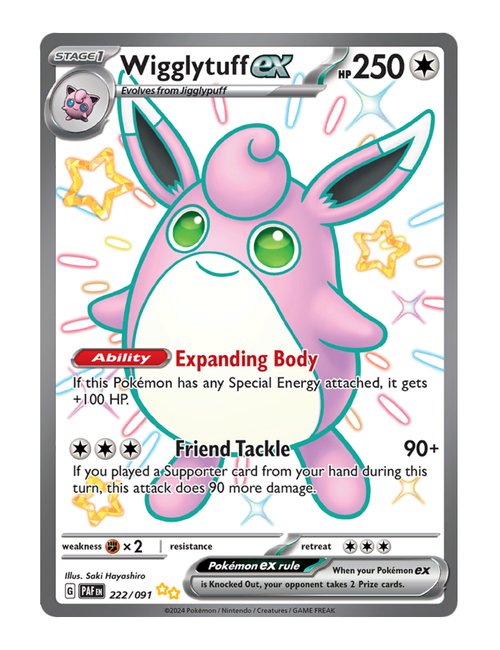 Wigglytuff ex #222/091 - Paldean Fates
