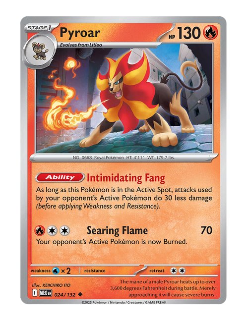 Pyroar #024/175 Reverse Holo - Mega Evolution