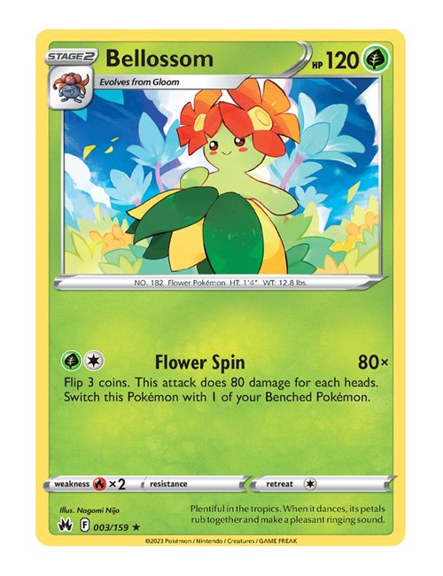 Bellossom #003/160 Reverse Holo - Crown Zenith