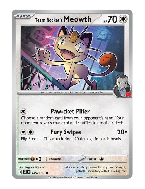 Team Rocket's Meowth #149/182 - Destined Rivals