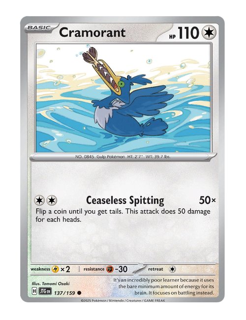Cramorant #137/159 Reverse Holo - Journey Together