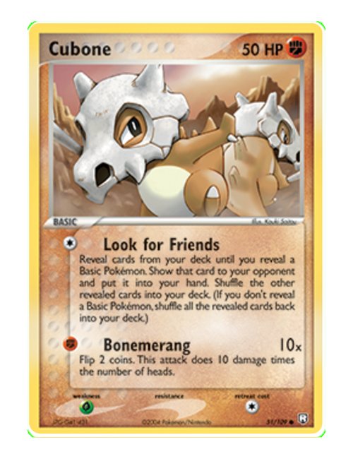 Cubone #51/109 - Team Rocket Returns