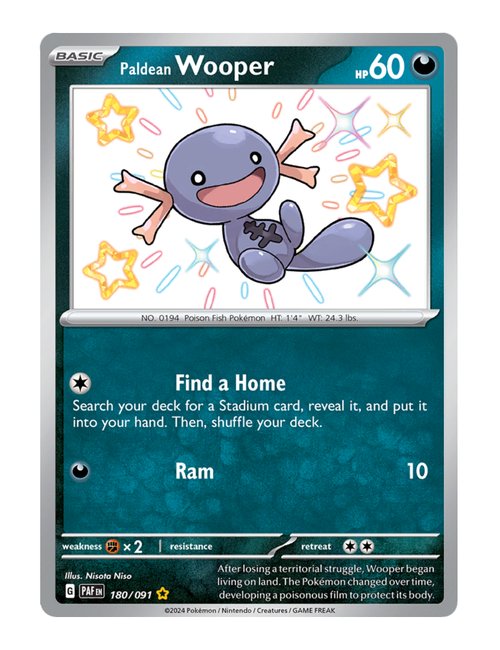 Paldean Wooper #180/091 - Paldean Fates