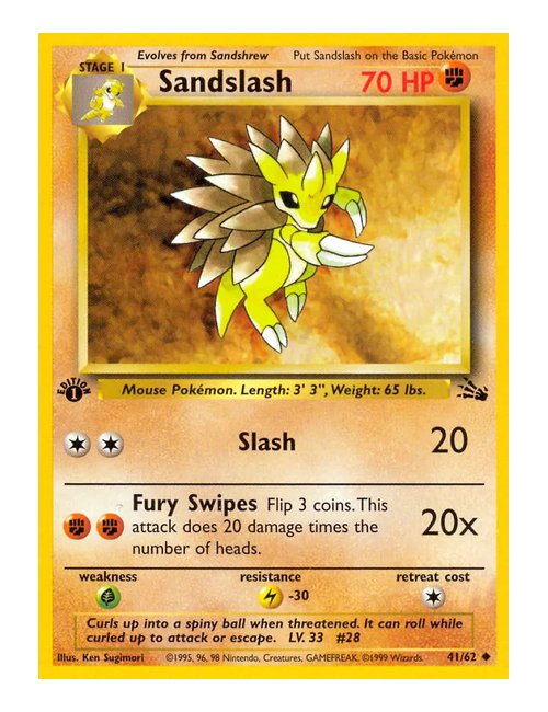 Sandslash [1st Edition] #41/062 - Fossil