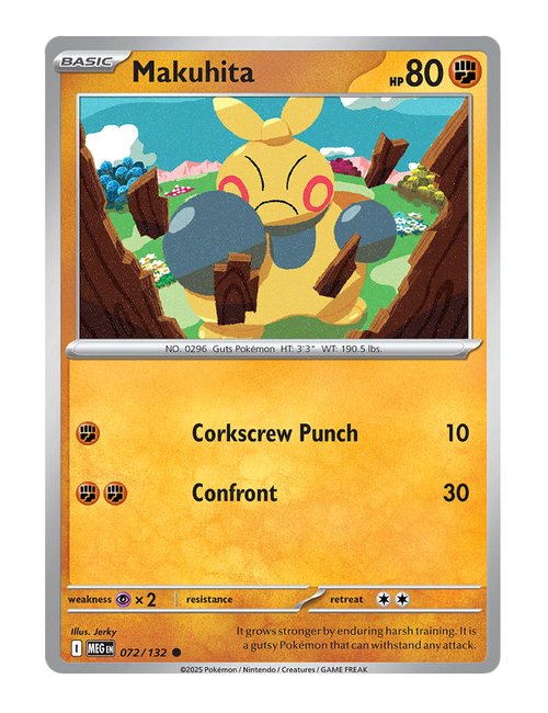 Makuhita #072/175 Reverse Holo - Mega Evolution