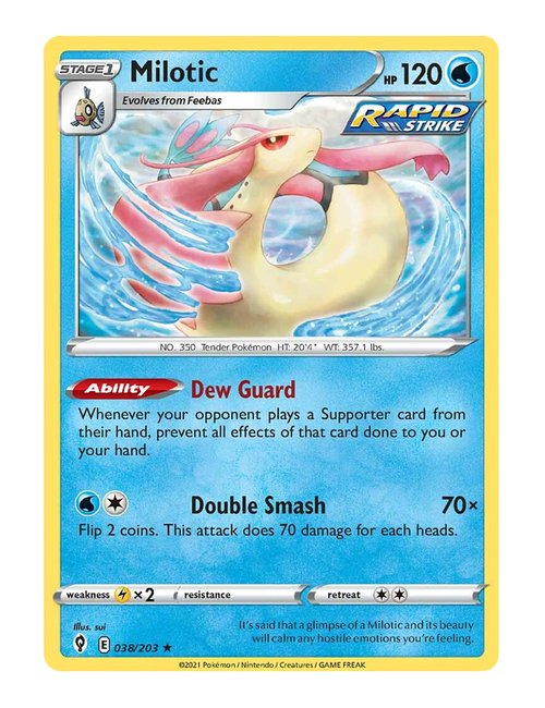 Milotic #038/203 Reverse Holo - Evolving Skies