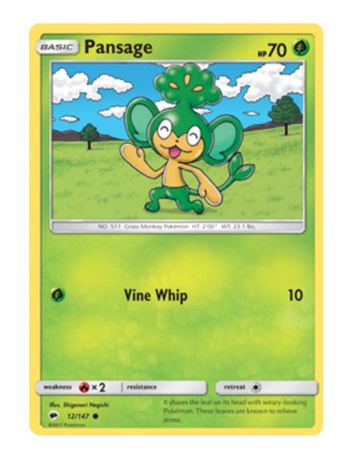 Pansage #12/147 - Burning Shadows