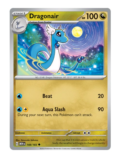 Dragonair #148/165 -Reverse Holo  151