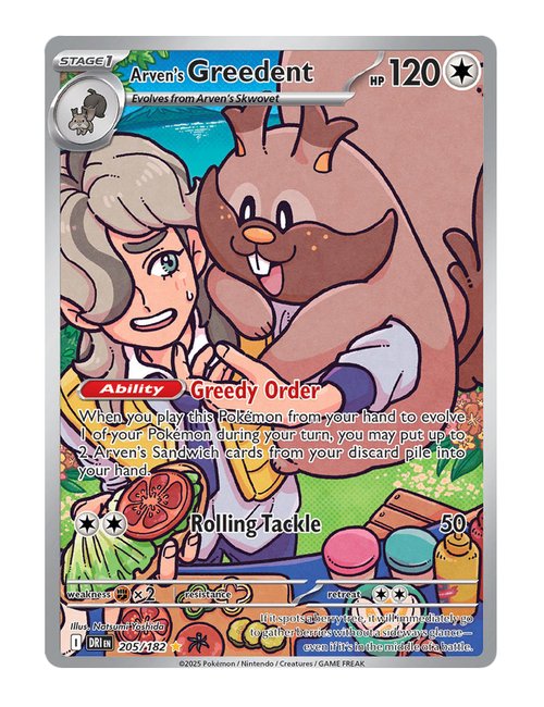 Arven's Greedent #205/182 - Destined Rivals