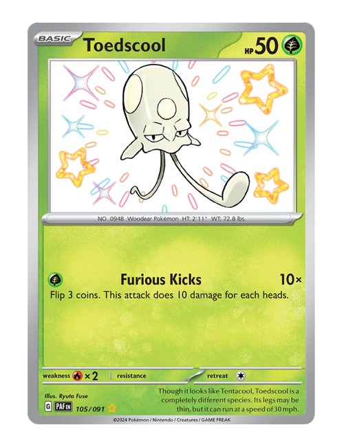 Toedscool #105/091 - Paldean Fates
