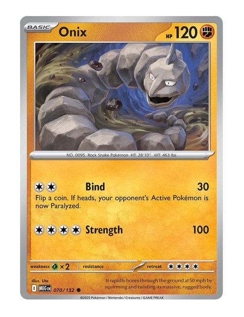 Onix #070/175 Reverse Holo - Mega Evolution
