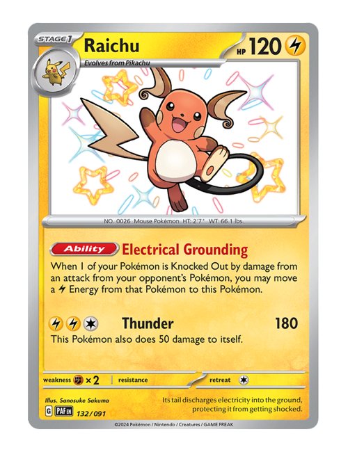 Raichu #132/091 - Paldean Fates