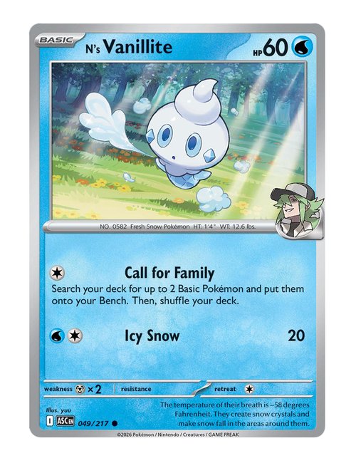 N's Vanillite #049/217 - Ascended Heroes