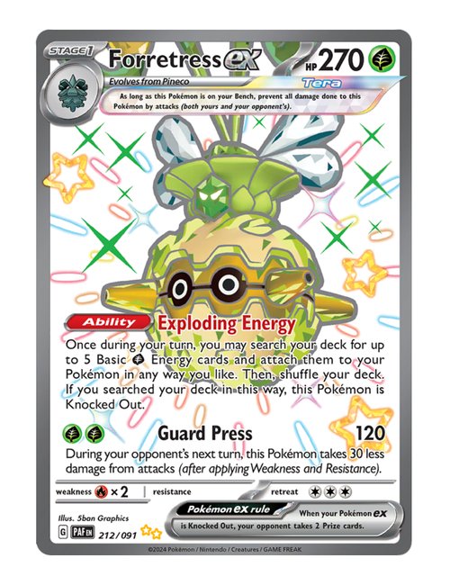 Forretress ex #212/091 - Paldean Fates