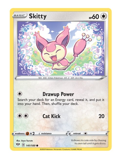 Skitty #141/189 Reverse Holo - Darkness Ablaze