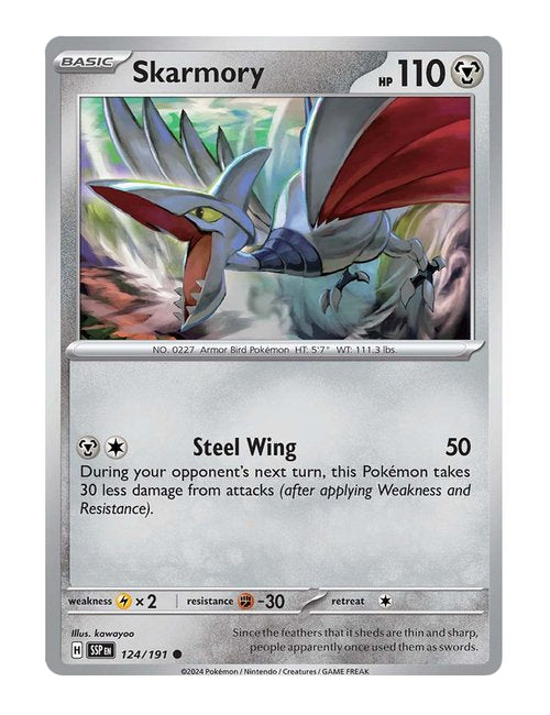 Skarmory #124/191 Reverse Holo - Surging Sparks
