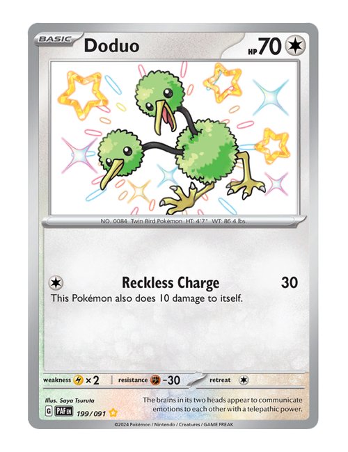 Doduo #199/091 - Paldean Fates