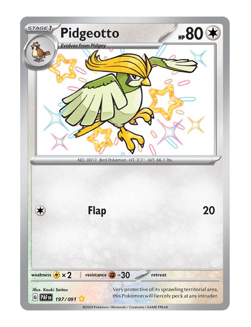 Pidgeotto #197/091 - Paldean Fates