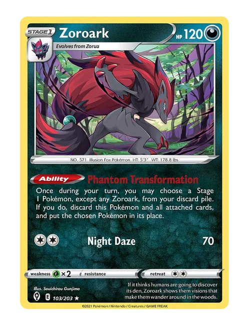 Zoroark #103/203 Reverse Holo - Evolving Skies