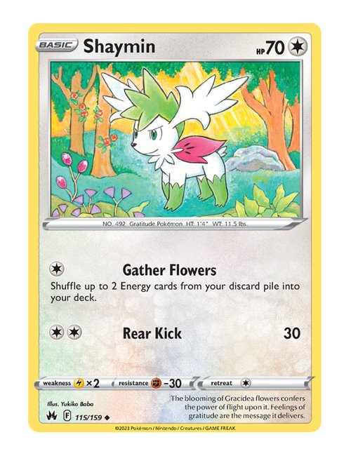 Shaymin #115/160 - Crown Zenith