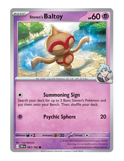 Steven's Baltoy #83/182 Reverse Holo - Destined Rivals