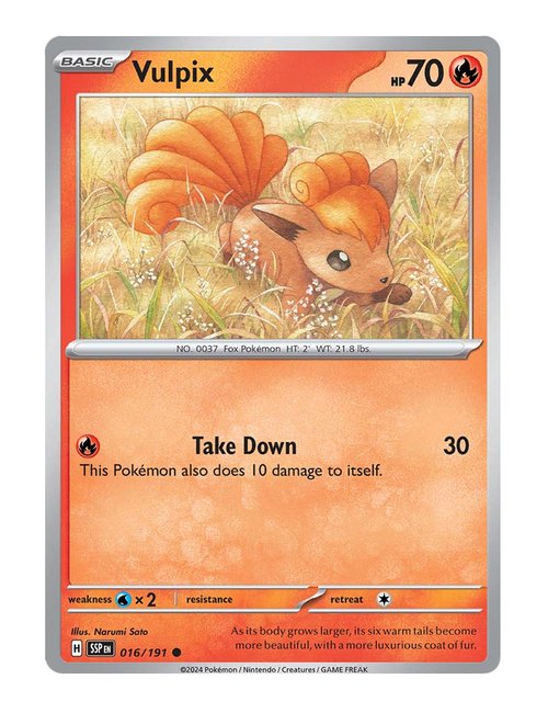 Vulpix #16/191 Reverse Holo - Surging Sparks