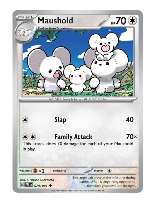 Maushold #074/091 Reverse Holo - Paldean Fates