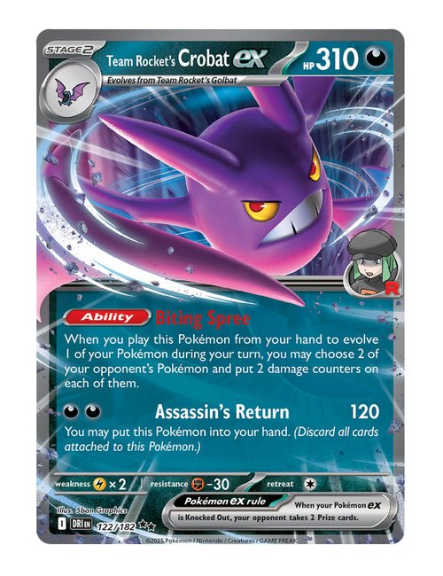 Team Rocket's Crobat ex #122/182 - Destined Rivals