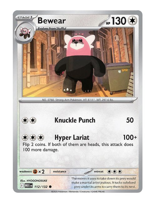 Bewear #112/175 Reverse Holo - Mega Evolution