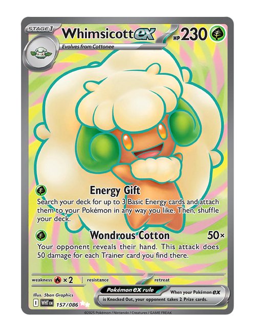 Whimsicott ex #157/130 - White Flare